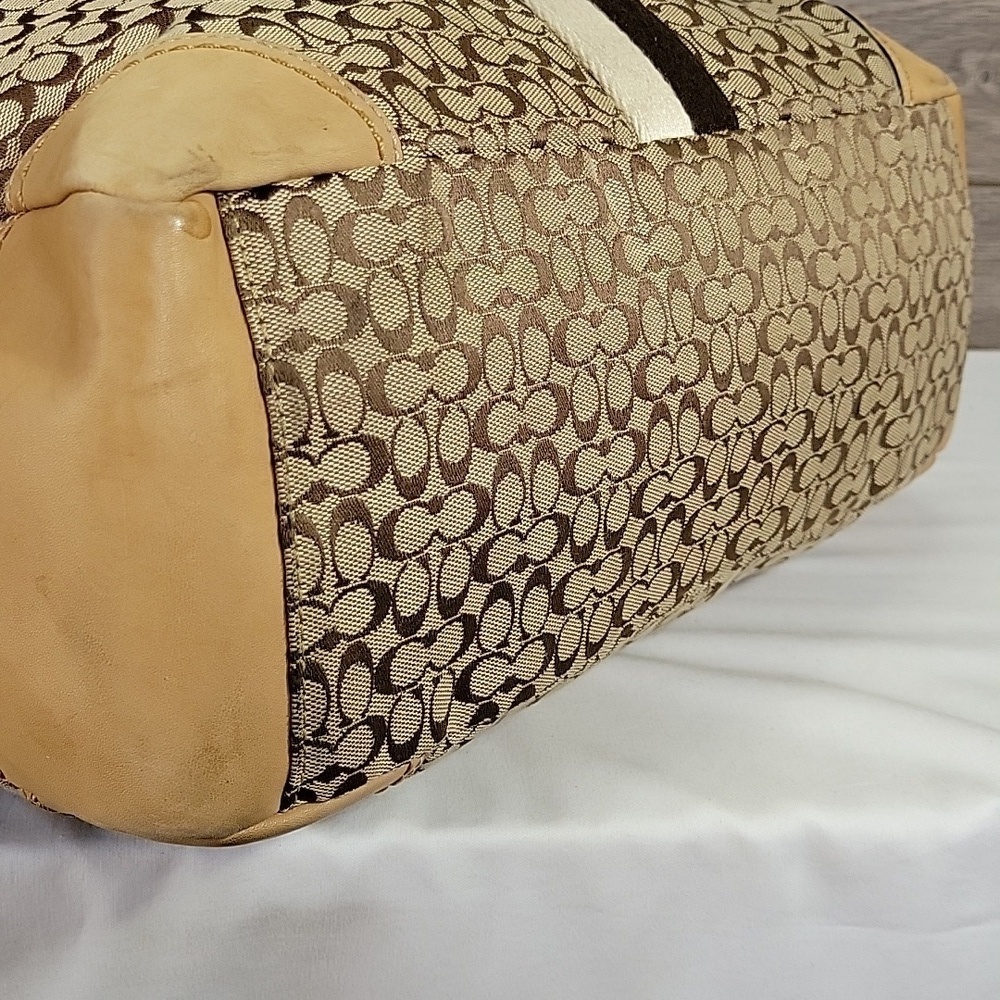 Vintage Coach Signature Canvas/Leather Crossbody Diaper Bag - Picture 8 of 16